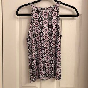 Pink, black, & white tank